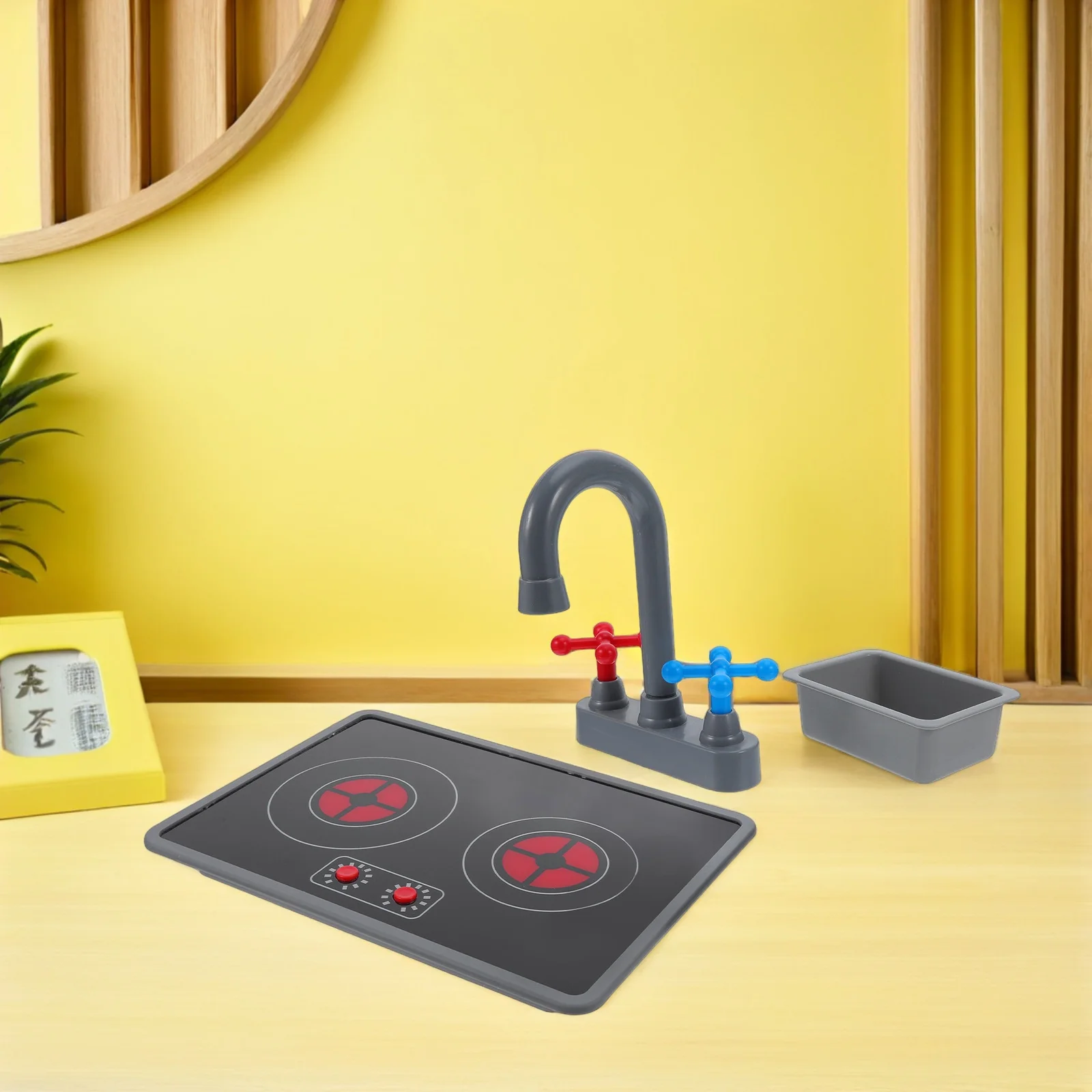 3 pezzi Set di elettrodomestici da cucina Simulazione per bambini Stufa elettromagnetica Realistica per bambini Fai finta di cucinare Cucina di gioco di ruolo