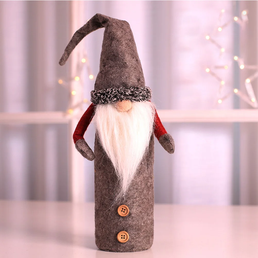 

Christmas Green Wine Bottle Cover Home Party Table Decorations Festive Accessory Wine Bottle Cover Party Tableware