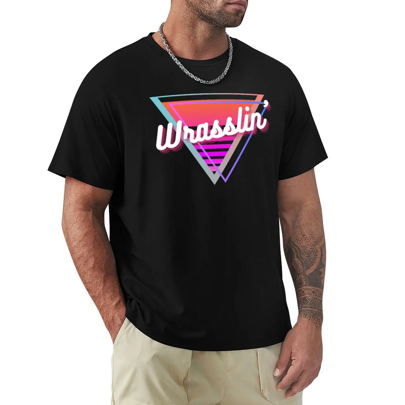 

Wrasslin T-Shirt Work Short Sleeve Cotton Top