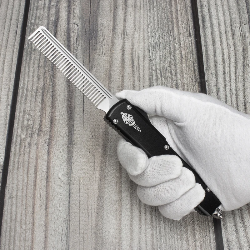 SUZAKU EDC Made UT Tactical Beard Comb Stress Relieving Toys Aviation Aluminum Handle 17-4PH Blade High End Custom Cool Tools