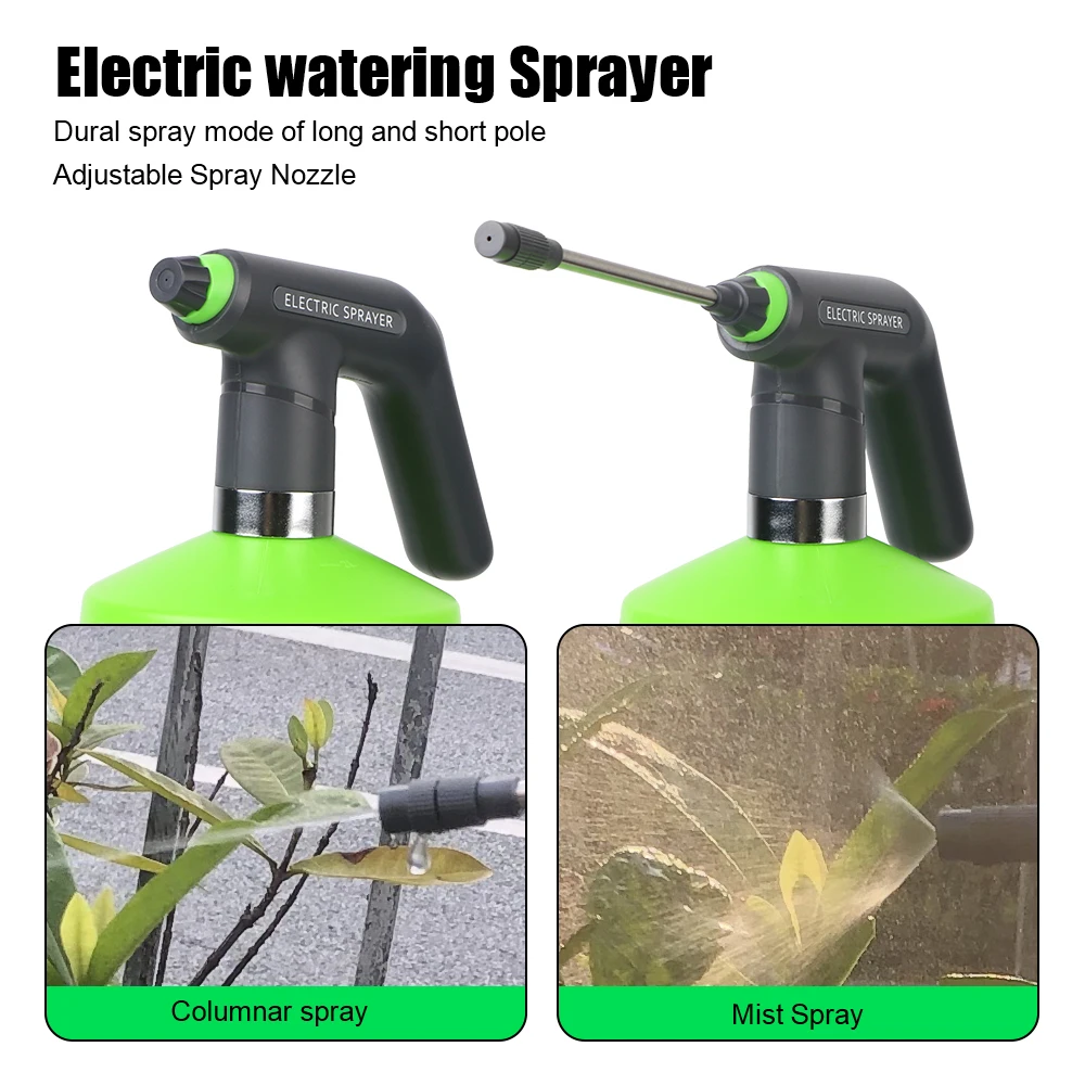 Automatic Garden Watering Can Handheld Plant Mist Spray Bottle 2L Electric Sterilization Car Wash Tool Water Sprayer