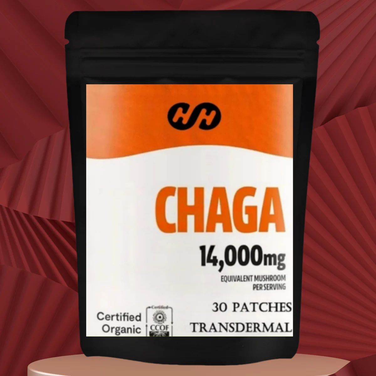 Chaga Mushrooms Transdermal Patches – Antioxidant Supply For Immune Support, Energy Boost 30 Patches