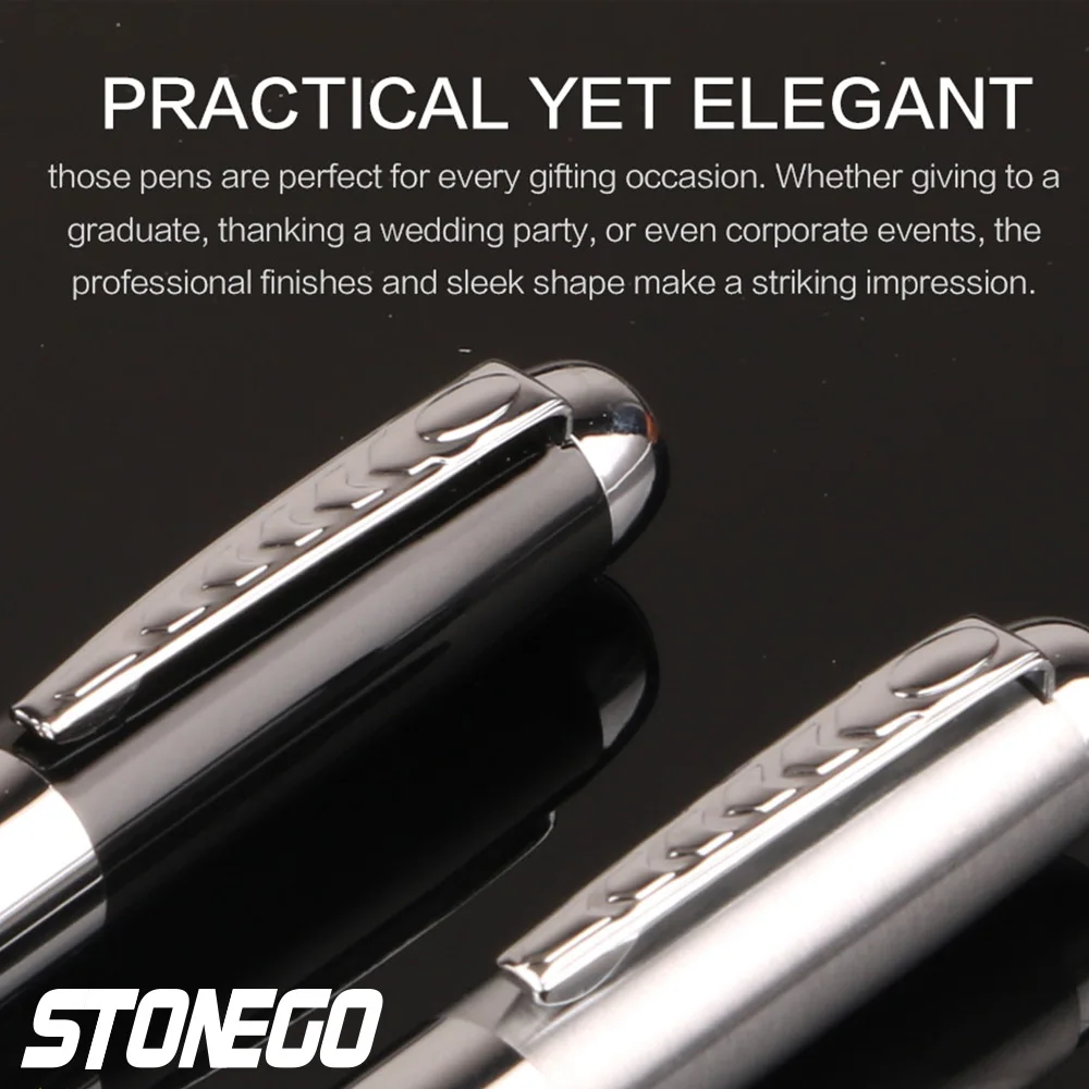 STONEGO Twist Business Ballpoint Pen Smooth Writing Roller Ball Pen Elegant Curves Pen Signature Pen