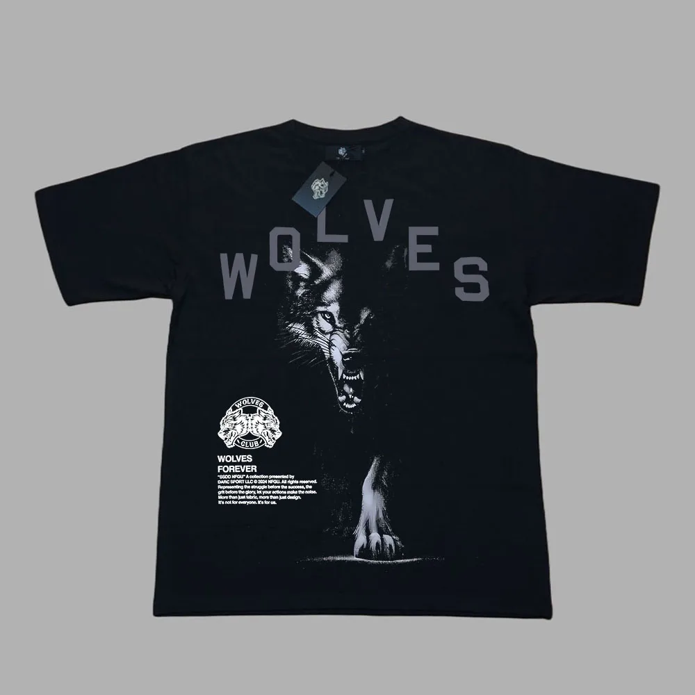 Darc Wolves Sports Oversized Men's Women T-Shirt Fitness Bodybuilding Gym Lightning Skull T-Shirt Workout Darcs Wolf Top