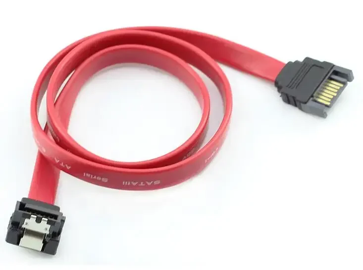 

90 Degree Up Angle 7Pin SATA 3.0 Serial Port Male to Female M/F Extension Cable Cord for HDD SSD Hard Drive 50cm Shielding RED