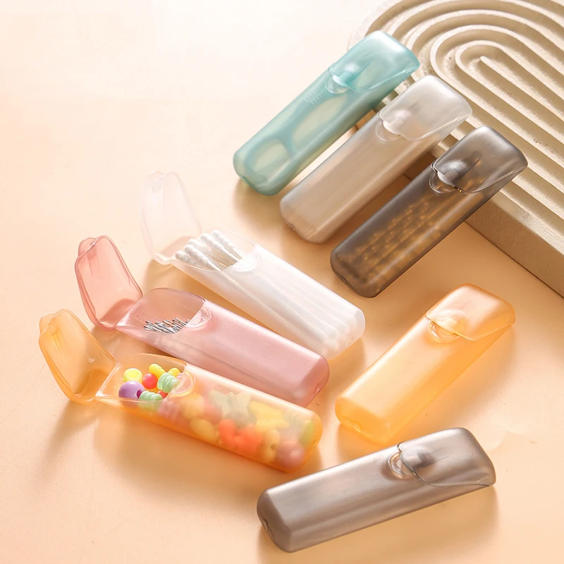 Mini Toothpick Storage Boxes Toothpick Holder With Lid Home Kitchen Dining Table Hotel Restaurant Portable Small Toothpick Case