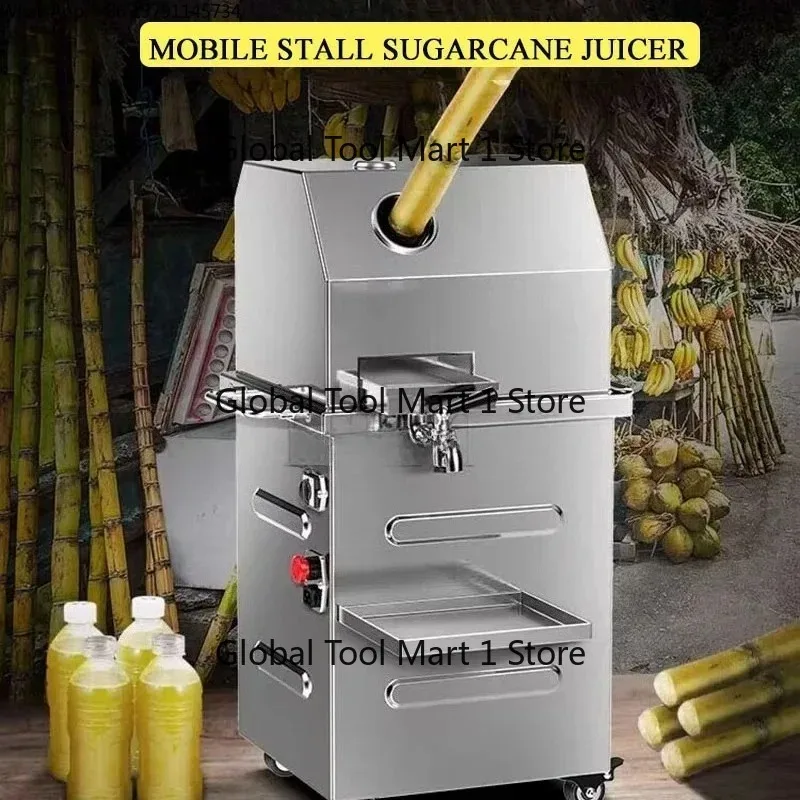 Stainless Steel Electric Vertical Sugar Cane Juicer Sugar Cane Juice Extractor Beverage Processing Equipment