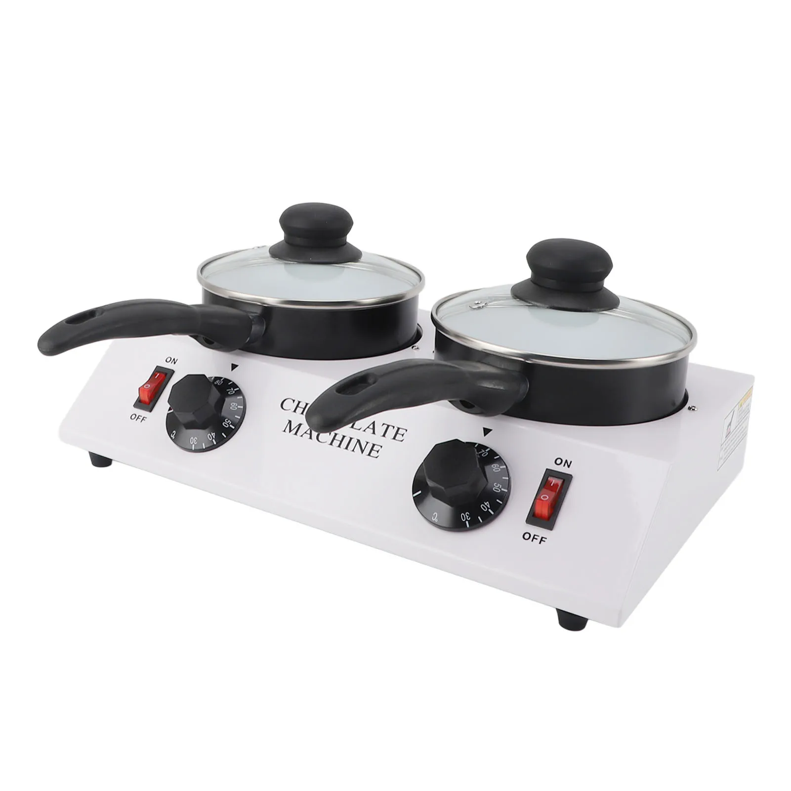 2 خزانات آلة صهر الشوكولاتة درجة حرارة ثابتة الألومنيوم غير عصا آلة الشوكولاته اليدوية 2 كجم