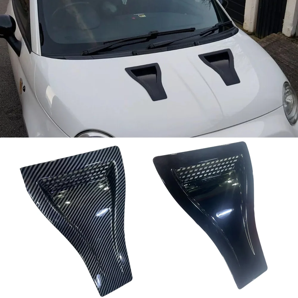 

for Fiat 500 C X Abarth 595 695 Naca Style Universal Bonnet Air Vents Engine Hood Car Exterior Parts Car Front Vent