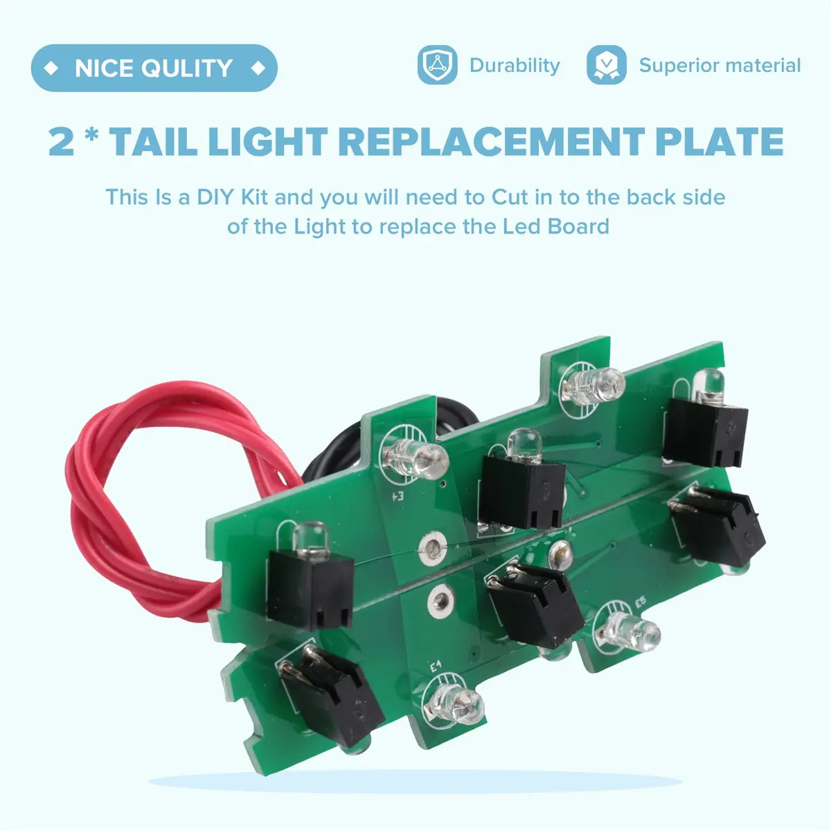 #61G Tail Light LED Repair Kit Board Tail Lights for-BMW X3 2007-2010,for-BMW X3 Rear LED Light,(LED+Metal plate)