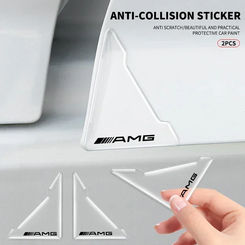 

2pcs Mercedes Benz W177 W205 W213 C118 C257 W222 X253 W167 AMG transparent door corner guard anti scratch protection sticker