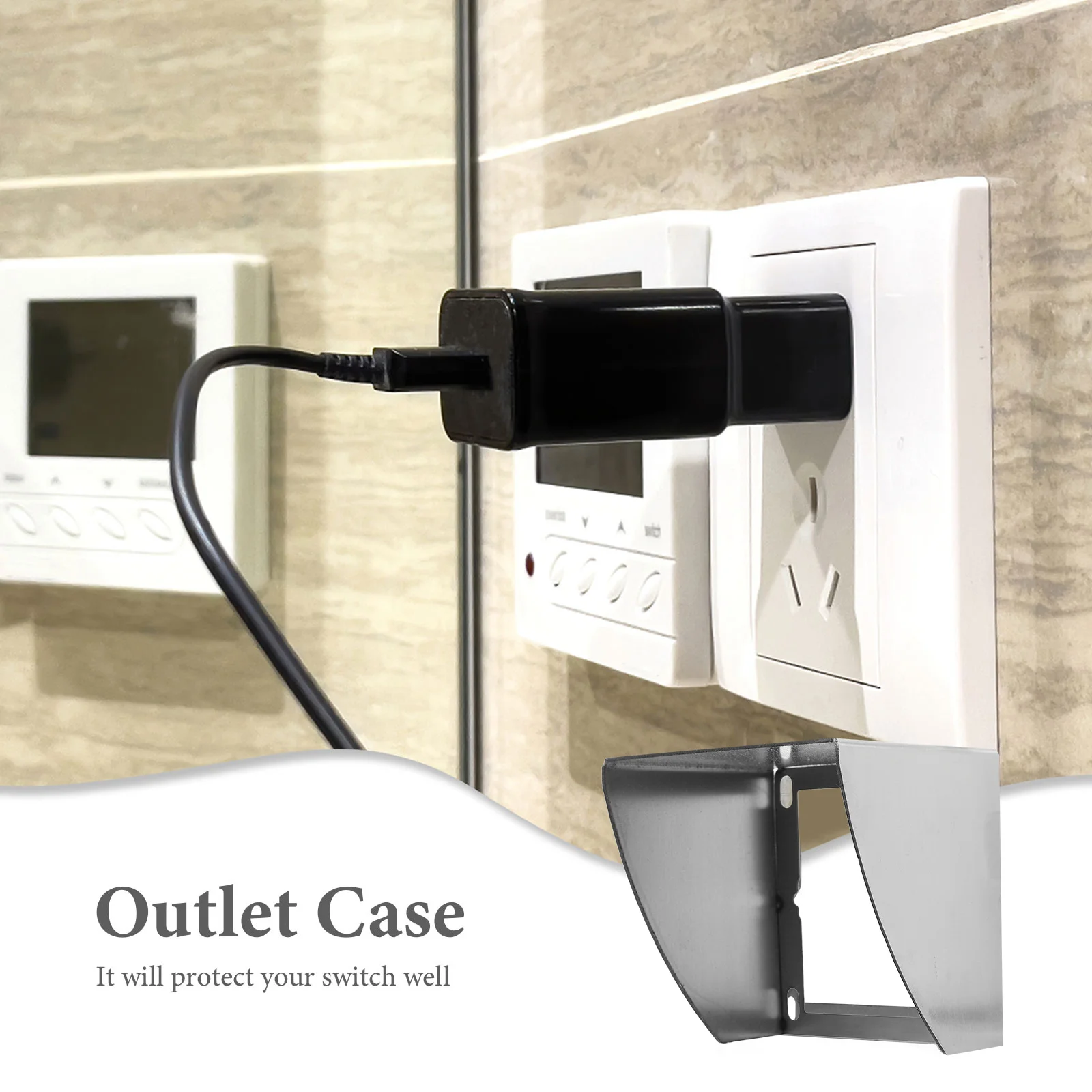 

Waterproof Socket Stainless Steel Outdoor Switch Cover For Bathroom Kitchen Living Room Wall Outdoor Socket Protector Outlet