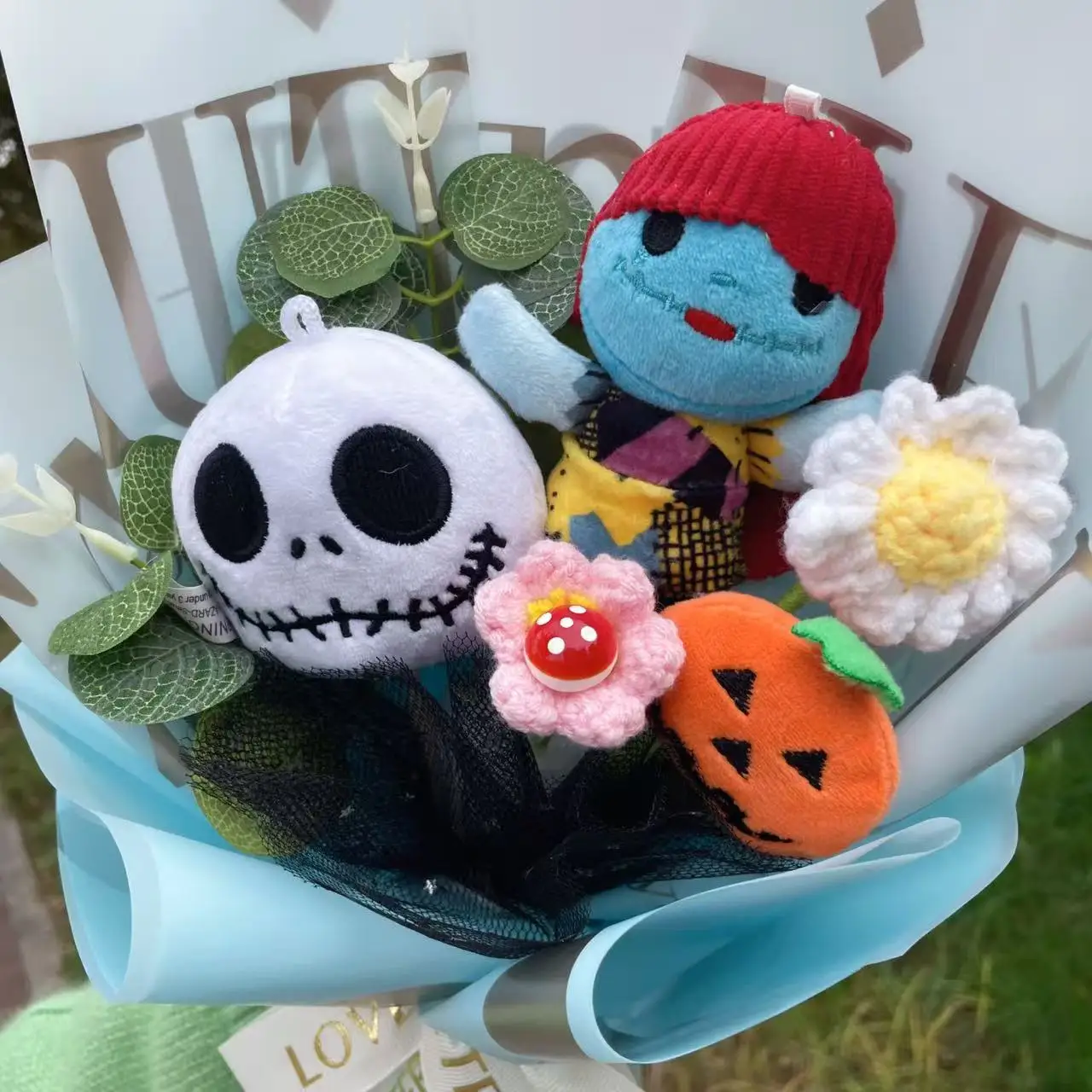 할로윈 잭 스켈링턴 봉제 인형 장난감 스컬 고스트 포지티브 부케 생일 크리스마스 발렌타인 선물