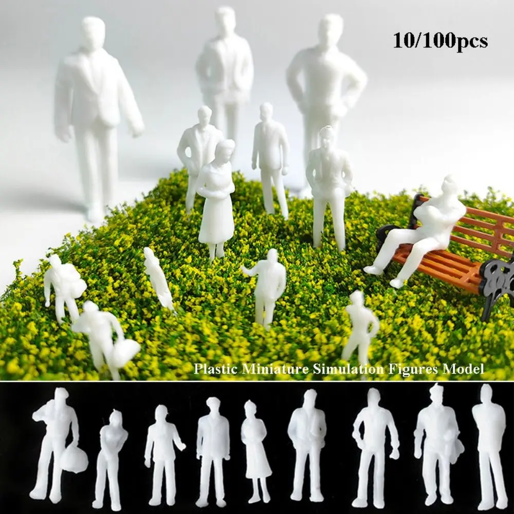 New 10/100pcs 1:300/1:200/1:100/1:150 Miniature Simulation Figures Model 1:75/1:50/1:42/1:30/1:25 Scale Passengers Train Scenery
