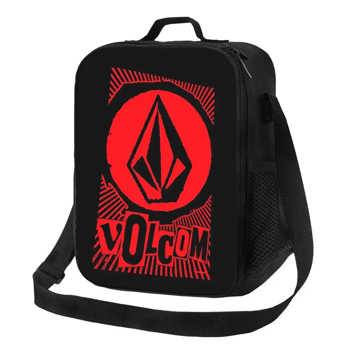 

V-Volcom Logo Lunch Bags Insulated Bento Box Portable Lunch Tote Resuable Picnic Bags Cooler Bag for Woman Kids Work
