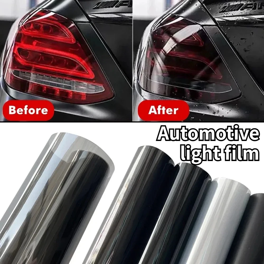 1PC Transparent Light Black Smoke Car Headlight Taillight Wrap Armor Film - zdjęcie 1