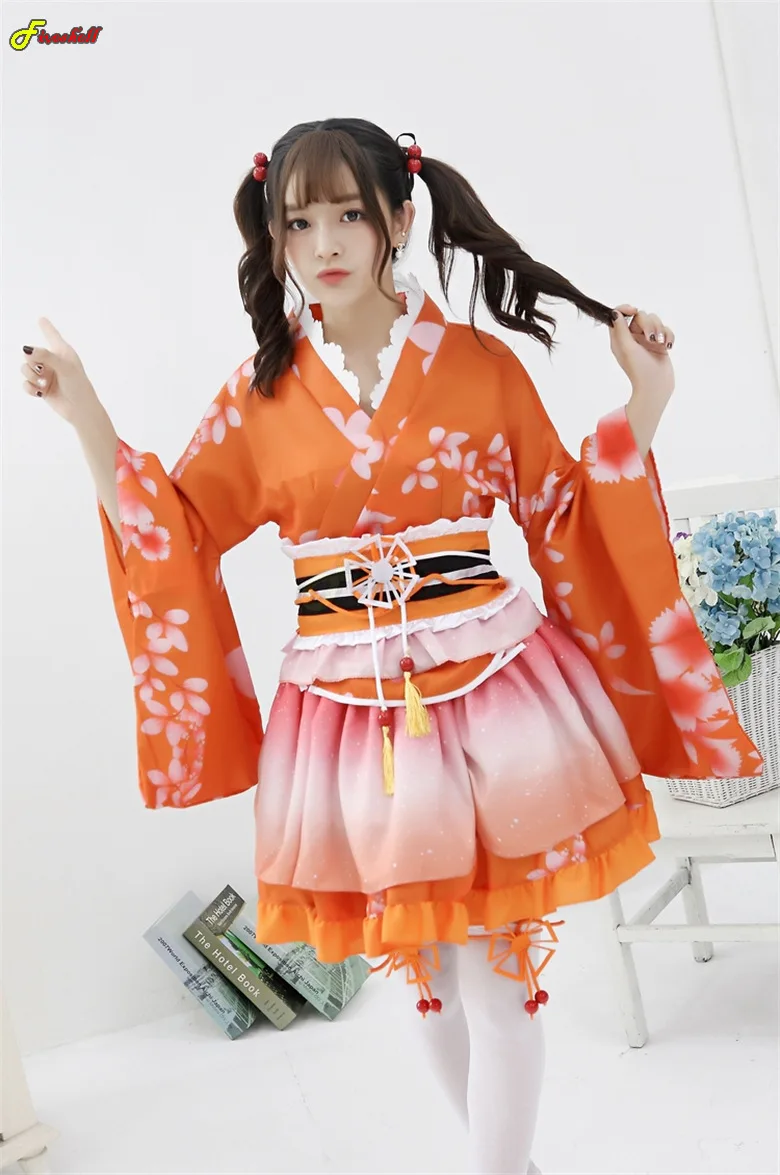 ฮาโลวีนอะนิเมะ Cosplay Love Live Kimono Yazawa Nico เครื่องแต่งกายคอสเพลย์สำหรับหญิงสาว Sonoda Umi Nishikino Maki Honoka Honoka Eli