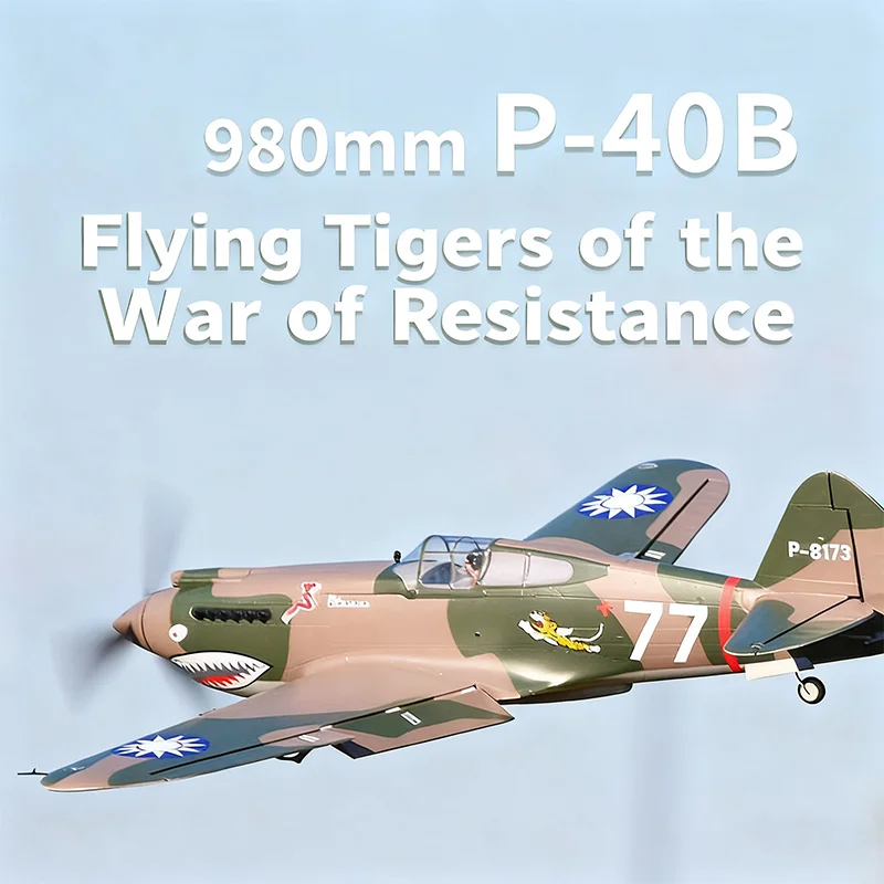 FMS 980mm P-40B tigre volant télécommande modèle avion aile fixe Simulation Machine combattant P40B adulte télécommande jouet