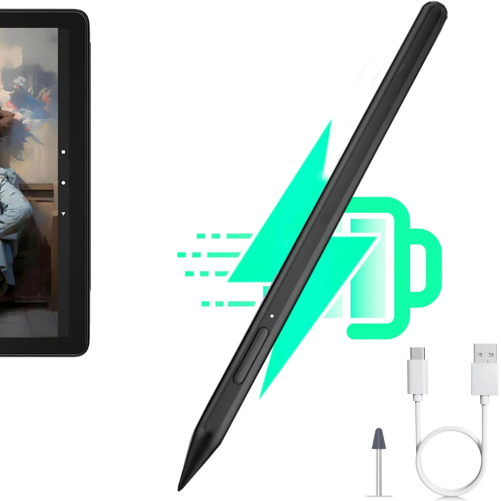 قلم USI 2.0 لجهاز Amazon Fire Max 11 اللوحي، قلم USI Chromebook لقلم Lenovo Chromebook Duet Pen، Acer Chromebook Spin 314 St