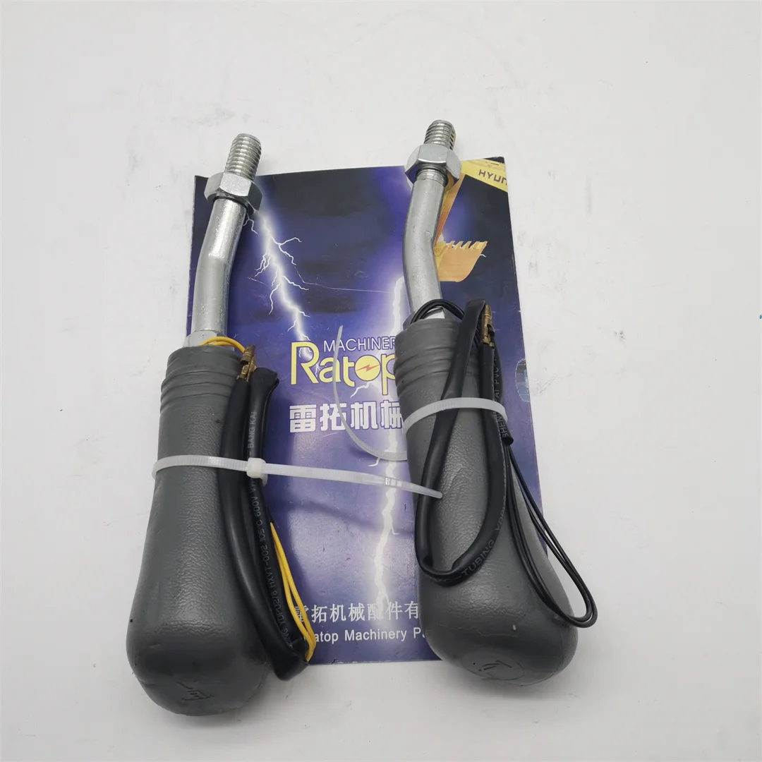 A Pair Excavator Parts Joystick Handle 2045471 2045472 for ZAX200 With  Iron Pole