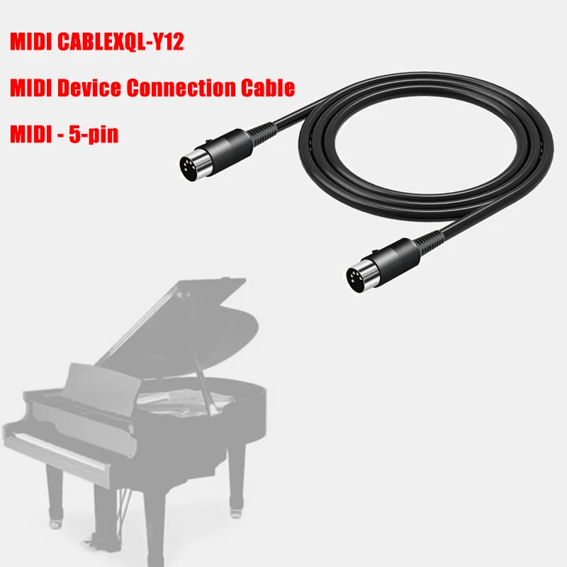 Cable MIDI de 5 pines, cable de extensión macho a hembra de cobre puro para teclados de piano, teclados electrónicos, baterías electrónicas y Midori