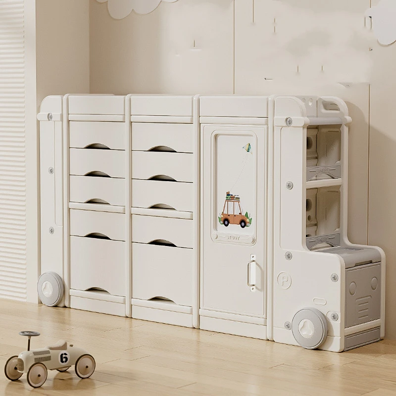 

Kids Toy Organizers and Storage Bins, Multi-Layer Storage Cabinet Organizer, Multipurpose Bookshelf and Toy Box Floor Standing