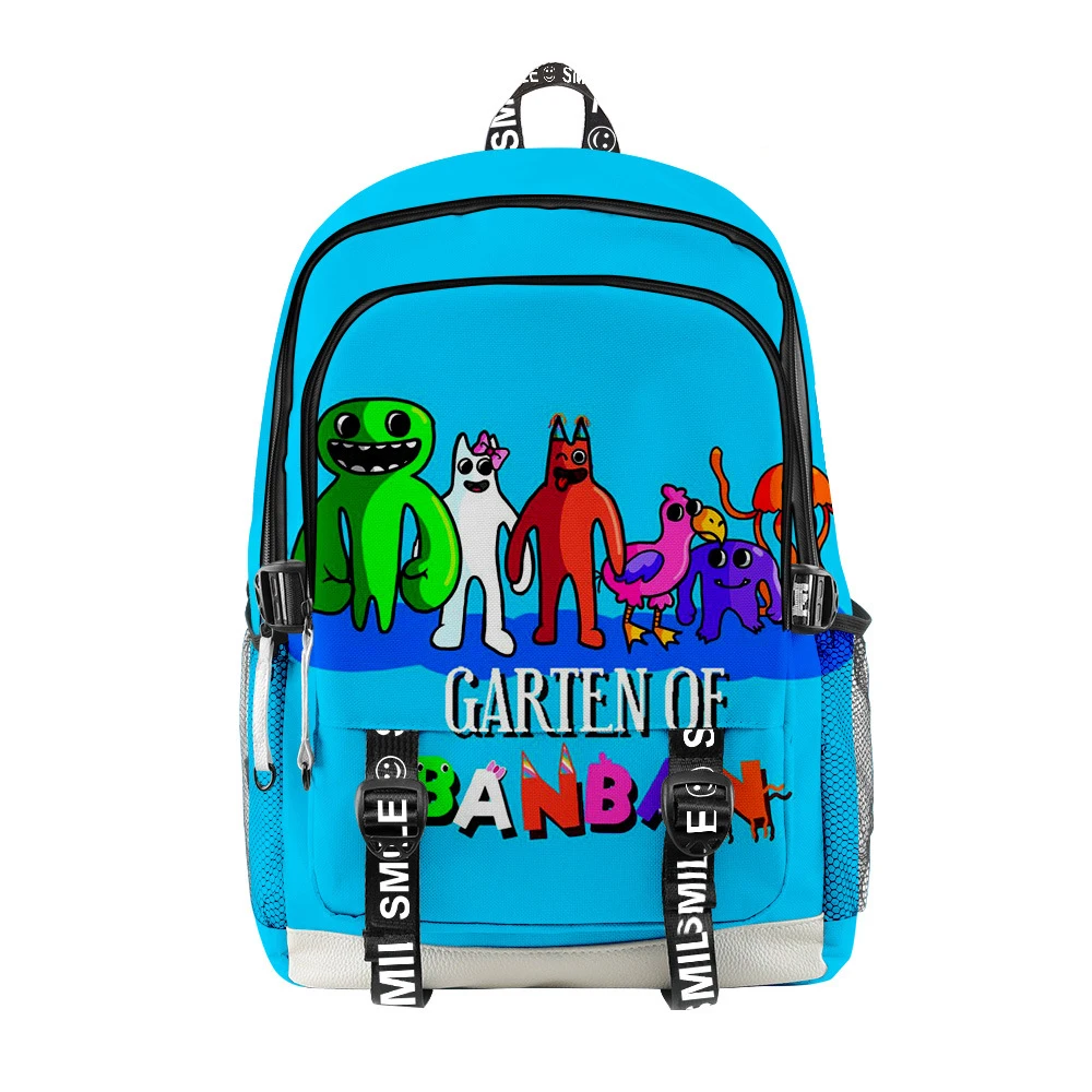 Garten of Banban Backpack Cartoon Game Zipper Rucksack School Bag Unique Daypack Traval Bag Oxford Cloth