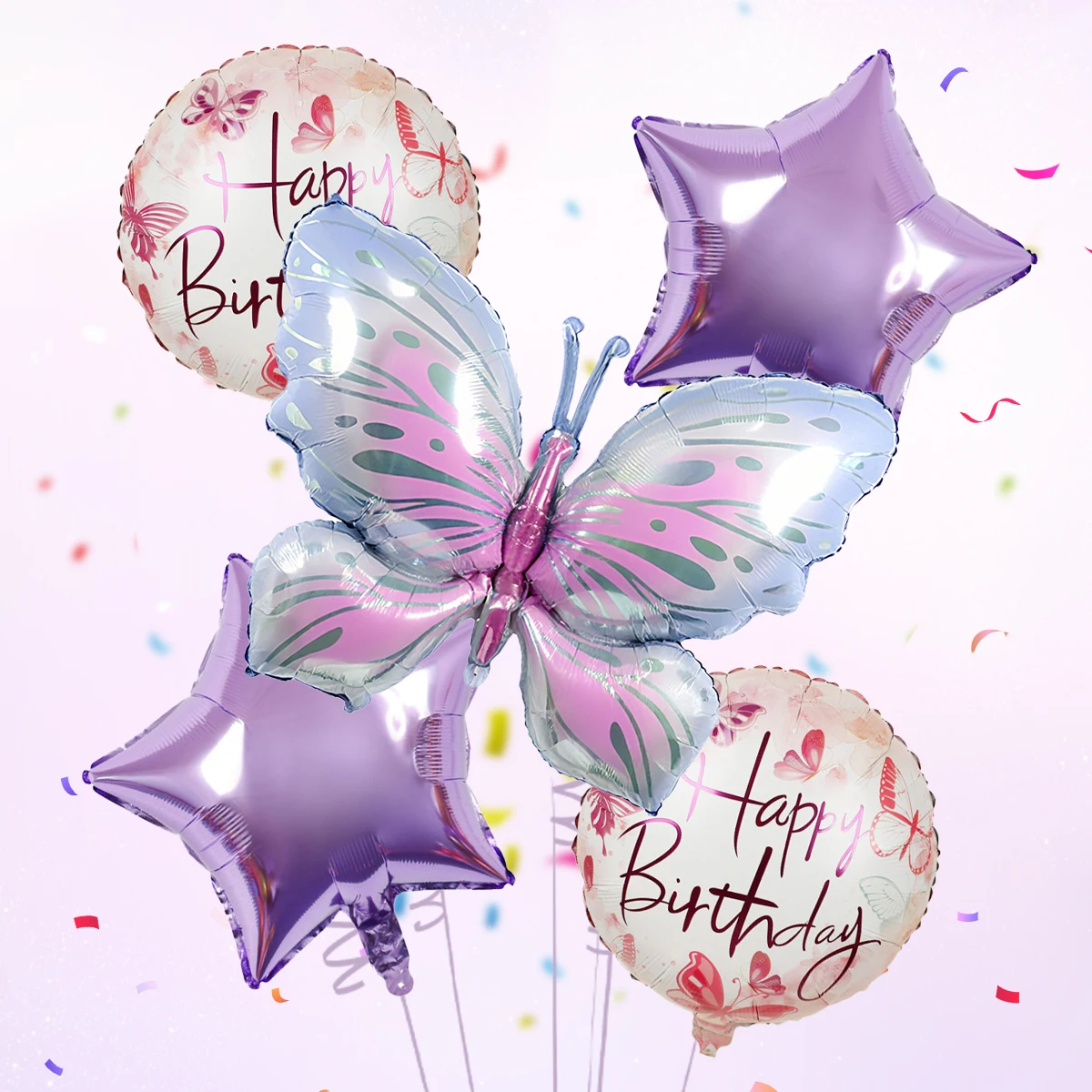 5Pcs Gradient Purpl…