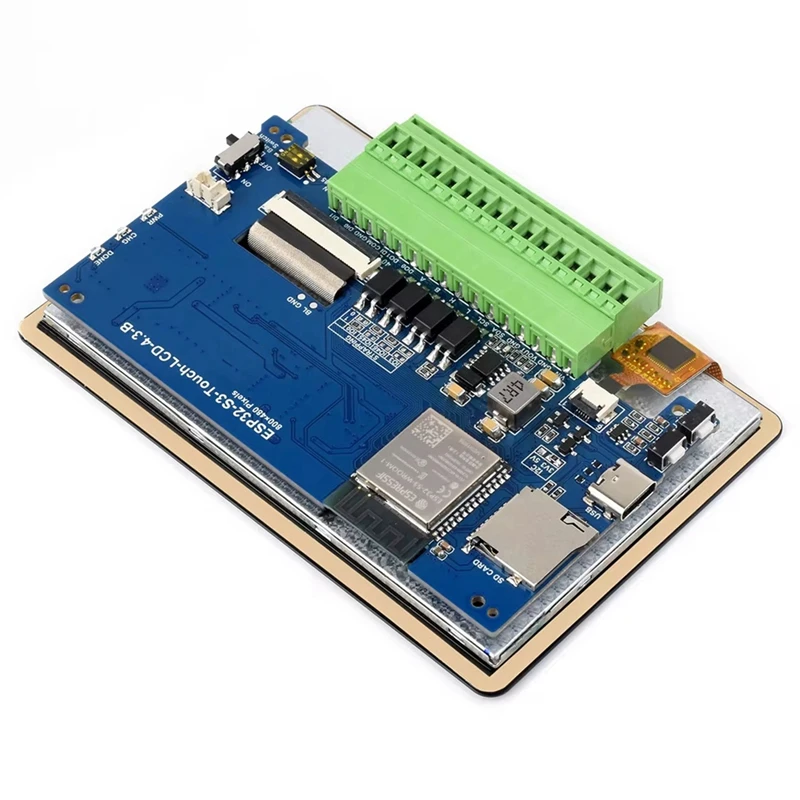

ESP32-S3 4,3-дюймовый ЖК-дисплей 800x480 пикселей Неподъемная плата для разработки сенсорного экрана WIFI BTLE5.0 65K-RGB с датчиком/CAN/I2C/RS485-ABFB