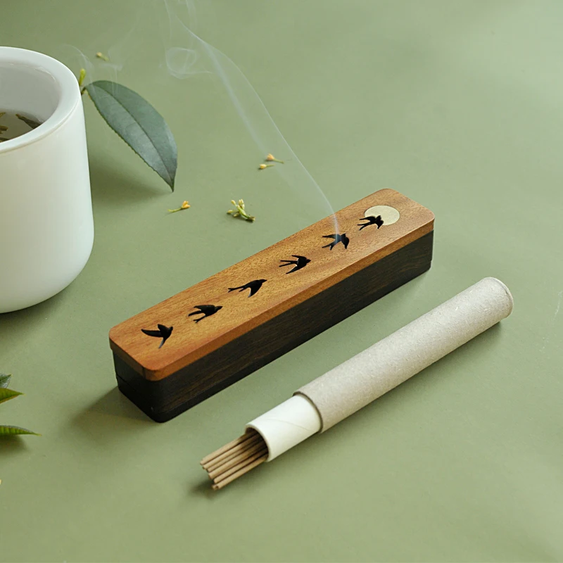 

Yanyu Fragrant Sandalwood Two-Color Incense Portable Incense Box Incense Burner Decoration Creative Gift