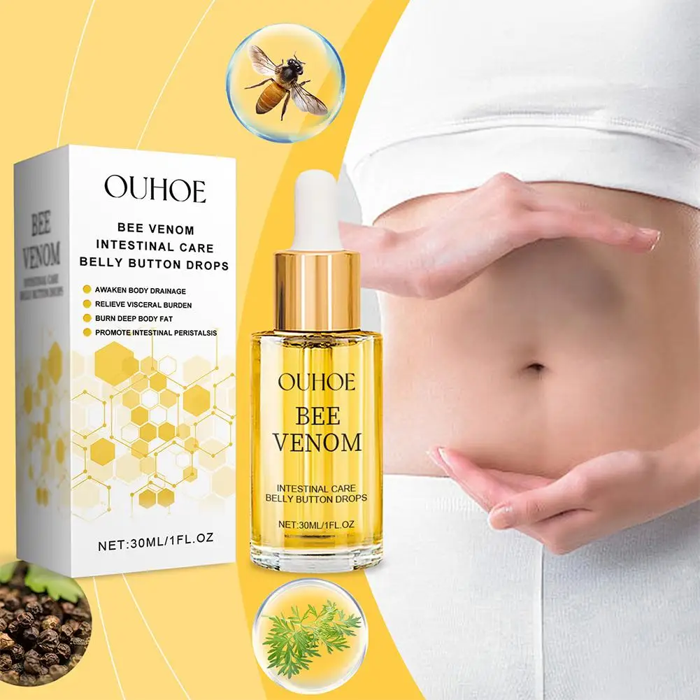 30ml Bee Intestinal Care Belly Button Drops Fat Detox Slimming Health Burning Care Oil J4Y1