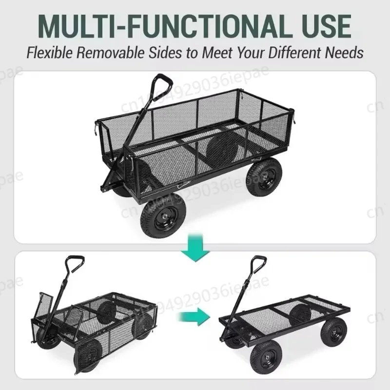 Four-wheeled Hand Trailer, Flatbed Cart, Push Truck, Folding Trolley, Stall Trolley, Pull Truck, Snack Stall Truck