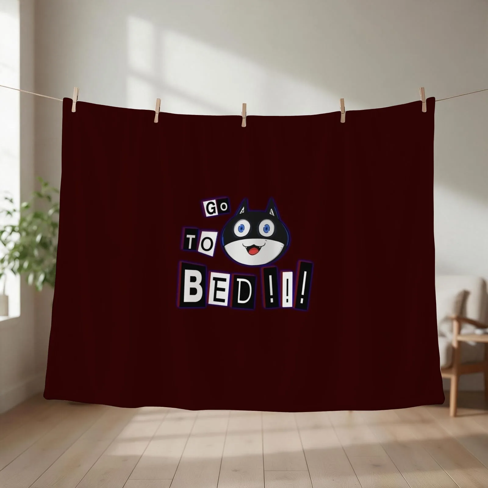 Morgana - P5 'Go to Bed' Throw Blanket couch cozy soft plush fuzzy picnic outdoor blanket