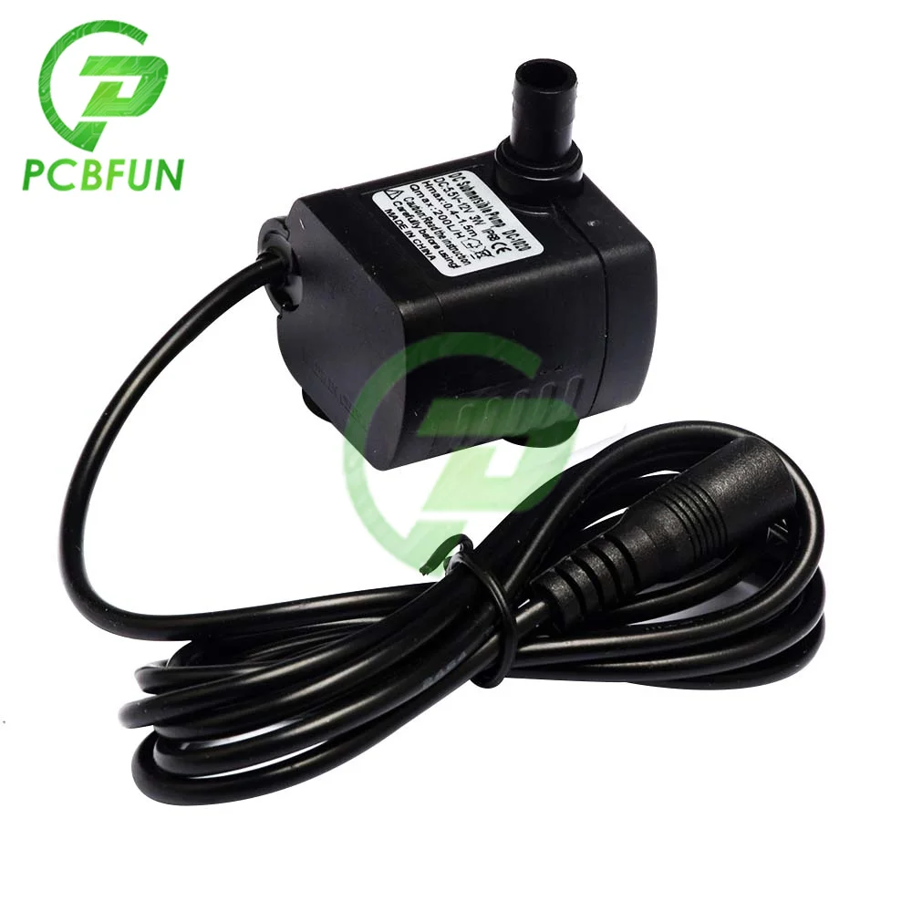 DC-1020 12V Solar Mini Micro Submersible Water Pump Flow 200L/H 1.5m for Aquarium Fish Tank Fountain Pond Pump DC 3W 5.5-12V