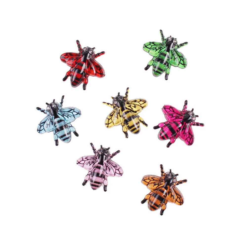 Resina colorida Nail Art Charms, Urso, Abelha, Inseto para Unhas, Decoração DIY, Vividamente, Amarelo Cartoon Abelha Forma, Manicure Decors, 20pcs