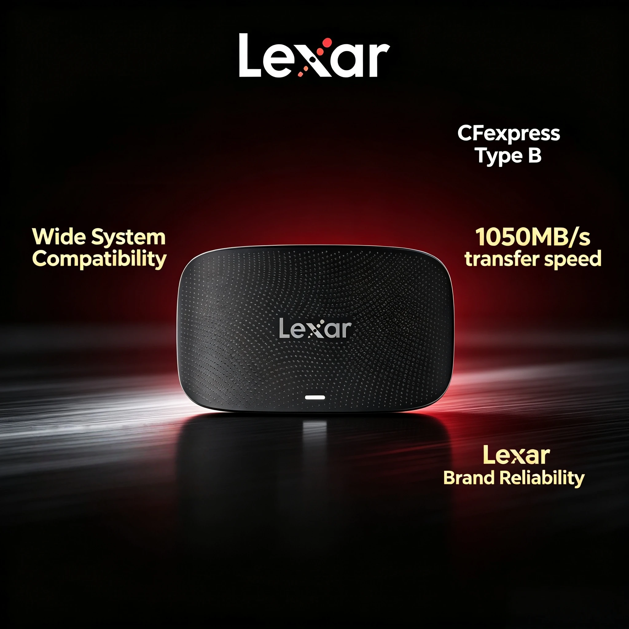 

Lexar Professional RW520 CFexpress Type B SD Dual Reader USB 3.2 Gen2 High Speed for 4K Content Creation Photographer Pro