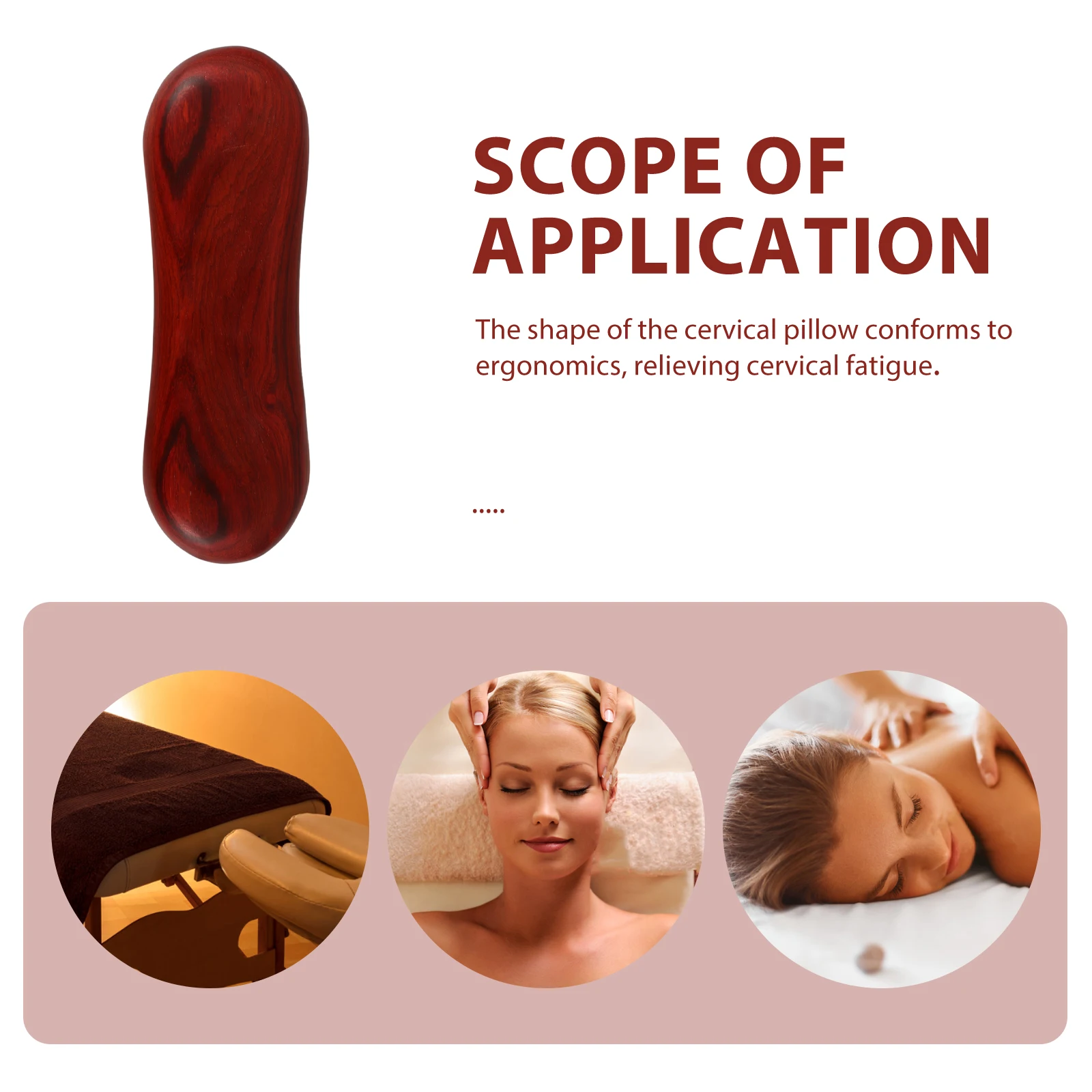 

Natural Solid Wooden For Neck Support Sauna Room Relaxation Stiff Shoulder Pain Relief Cervical Lumbar Support Cylinder Head