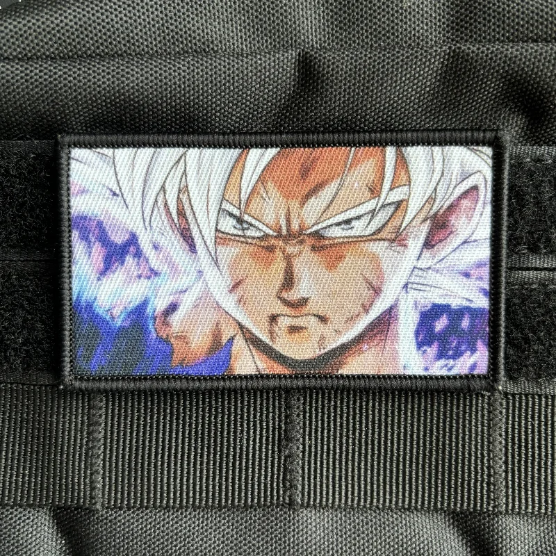 Goku Eyes Moral Abzeichen Anime Charakter Wukong Patches für Kleidung Klettendruck Taktischer Rucksack Cartoon Aufkleber