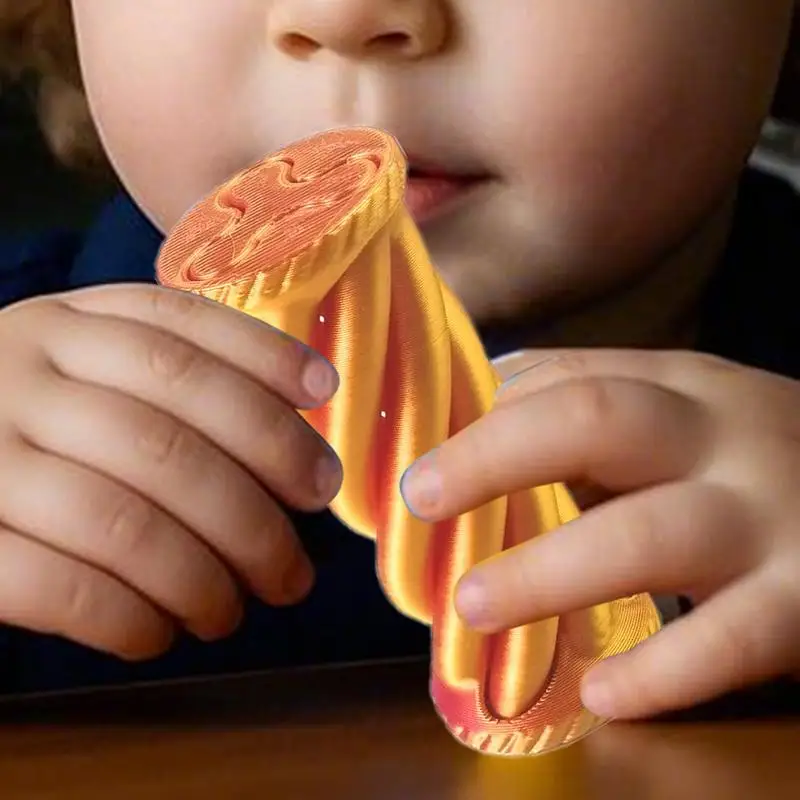 Spiral Fidget Toy 3D Printed Spiral Fidget Portable Cylinder Sensory Educational Toy for Kids Adults Christmas Birthday School