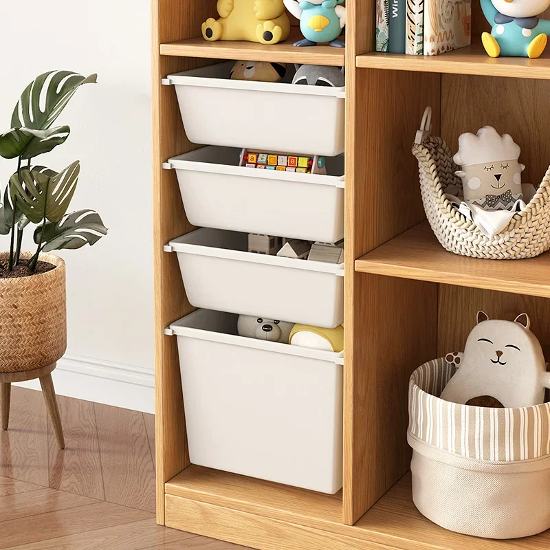 Children's Bookcase Floor Storage Cabinet Living Room Multi-Layer Display Stand Modern Bookshelf Light Luxury Storage Rack