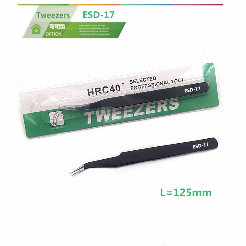 Pincettes pour Nail Art en Gel acrylique, 1.50MM, 5 pièces, strass, paillettes, Paillette, pince de cueillette, idéale pour stylo à points gemmes, Clip de manucure