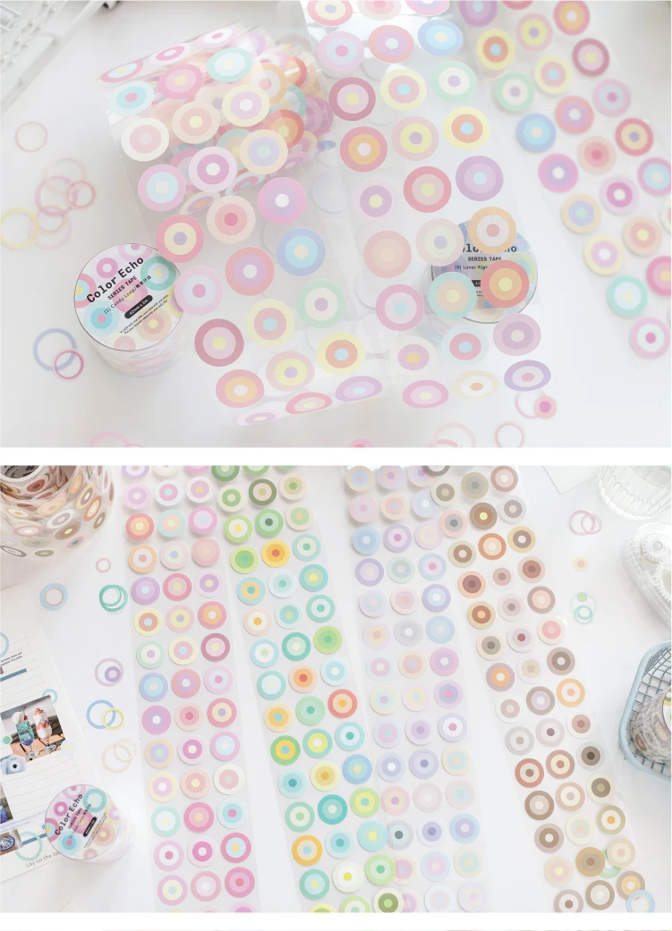 Journal GOo 6,2cmx2m Farbiges Echo-Klebeband, Niedliche Candy Loop Masking Tape für Collage, Junk Journal, Scrapbook, Handy-Zubehör, Schreibwaren – Detail 18