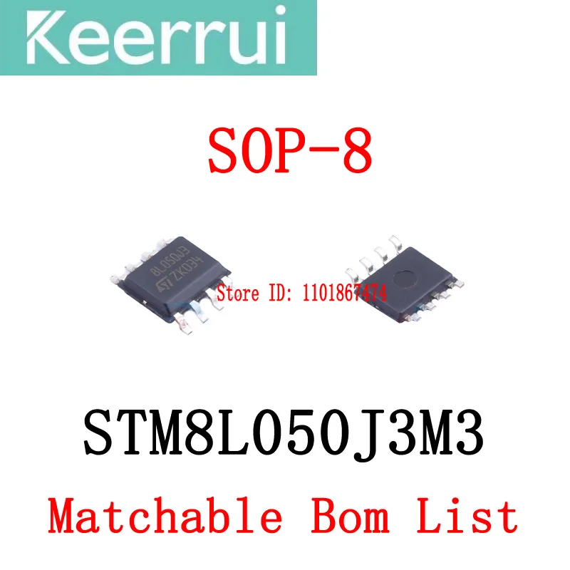 1~1000PCS/LOT brand new original STM8L050J3M3 SOP-8 8L050J3 STM8L STM sop8 8-bit microcontroller IC chip matching BOM list table