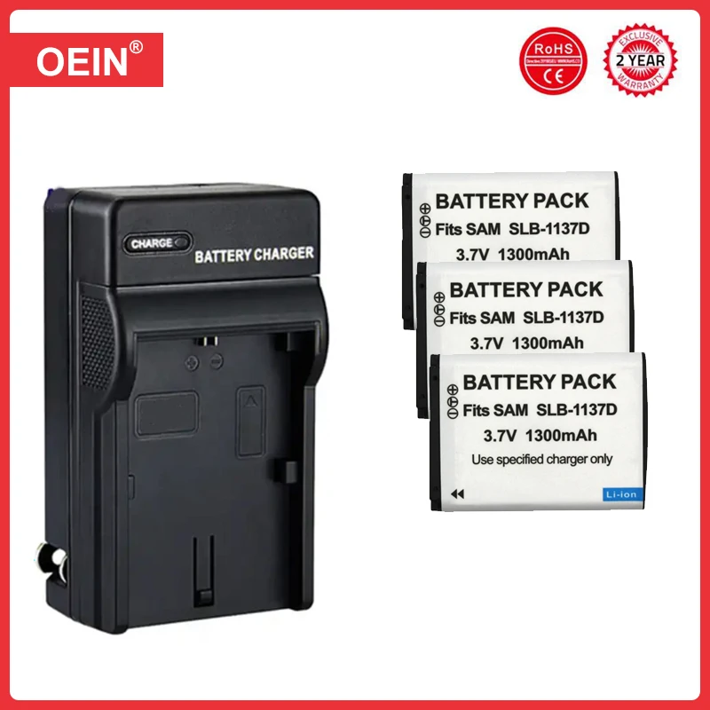 SLB 1137D SLB-1137D SLB1137D Camera Battery for Samsung NV100HD TL34HD NV106 HD i85 i100 L74 i80 NV1 NV24HD NV40