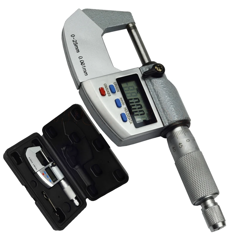 Micrómetro digital de alta calidad, 0-25-50-75-100mm, 0,001mm, IP65, resistente al agua, micrómetro exterior Digital, herramienta micrométrica electrónica