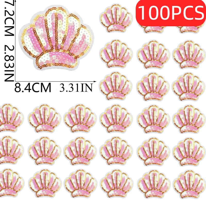 10/100PCS Wholesale Iron-on Sew Embroidery Patches DIY T-shirt Hat  Lots of New Cherry Small Mouth Sequins Embroidery