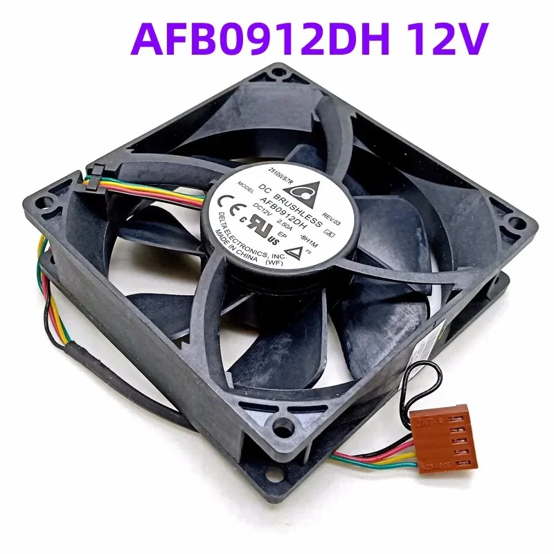 AFB0912DH 12V 2.5A 8600RPM 90 * 90 * 25MM violent high air volume server dual ball fan speed measurement PWM speed control