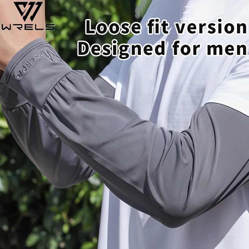 Cooling Arm Sleeves Breathable Sun Protection Ice Slik Sleeves Summer Outdoor Sports Driving Cycling Sleeves Men Loose Arm