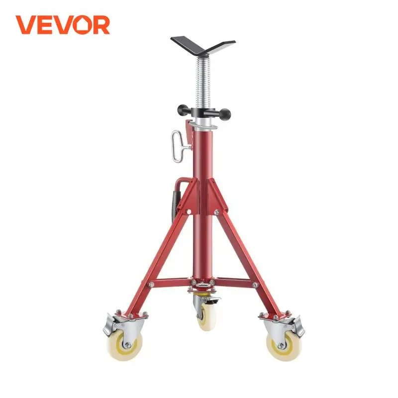 VEVOR Pipe Holding Stand Folding Tripod Jack 3 Types Heights 12in Pipeworking Supporting Clamped Tool   with Roller Head