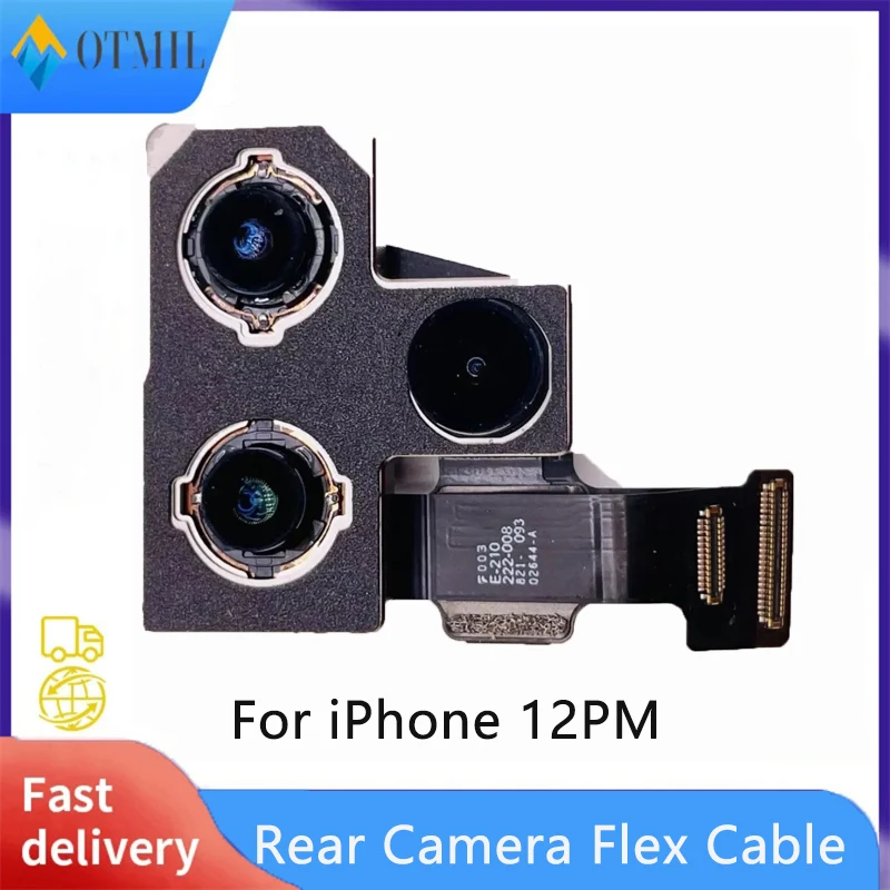 Rear Camera For iPhone 12PM Back Rear Main Lens Camera Flex Cable For iPhone 12 Pro MAX Phone Repair Replacement Parts 100% Test